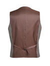 Brook Taverner 'Emilio' waistcoat in grey/Check viewed from back