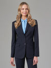 Model wearing Brook Taverner Opera Classic Fit Jacket in Navy
