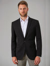 Model wearing Brook Taverner Pegasus Slim Fit Jacket in Black
