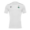 A photo of the Moate Tennis Club 'Rigel Hero' T-Shirt in White with printed club crest on left chest. Front View.