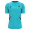 A photo of the Celbridge Tennis Club Ladies Skat Matchday Shirt in Neon Sky/Anthracite. Club crest on left chest.