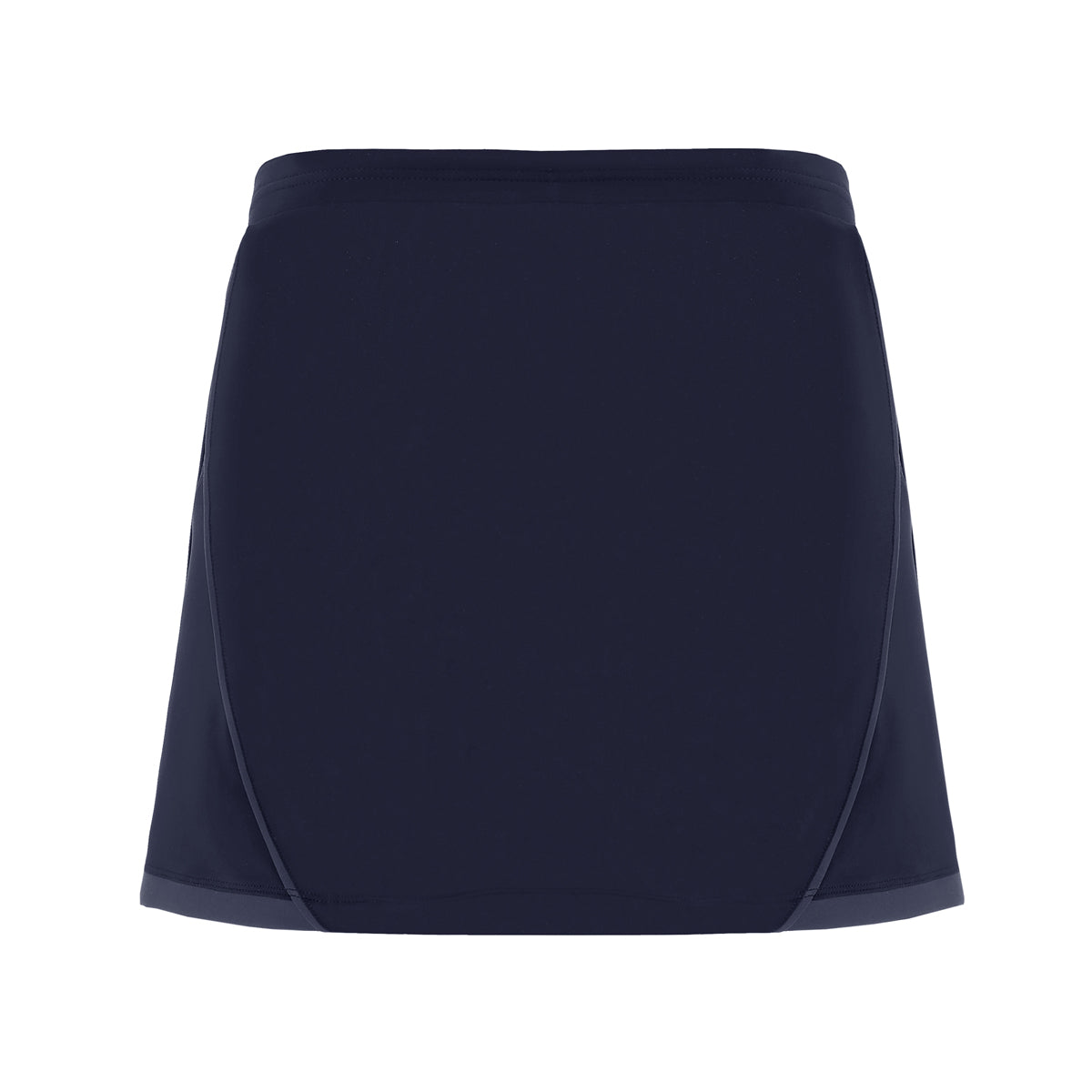 A photo of the Moate Tennis Club 'Inuit' Skort in Navy, back view.