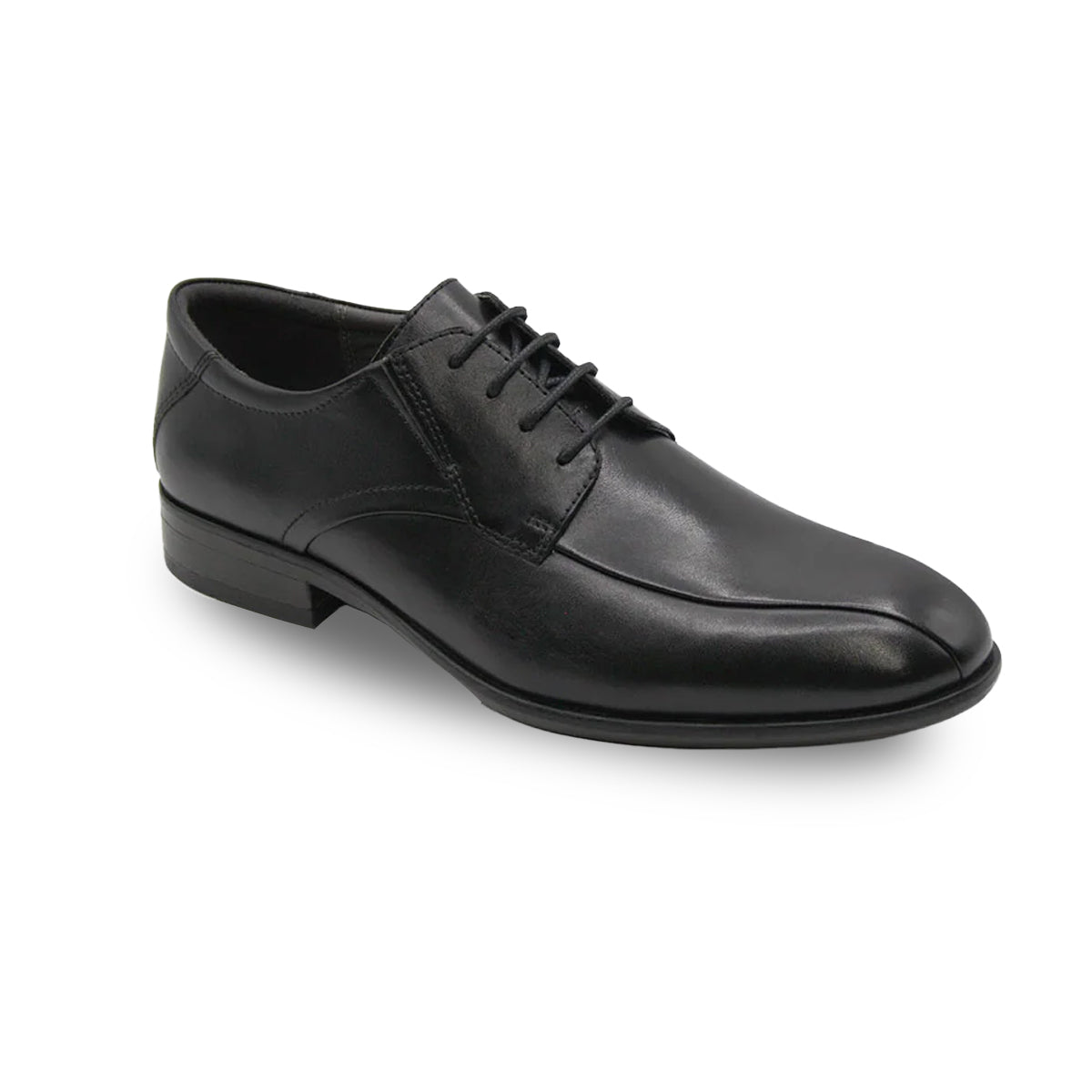 A photo of the Dubarry Derby formal school shoe in Black. Photo shows single shoes side profile.
