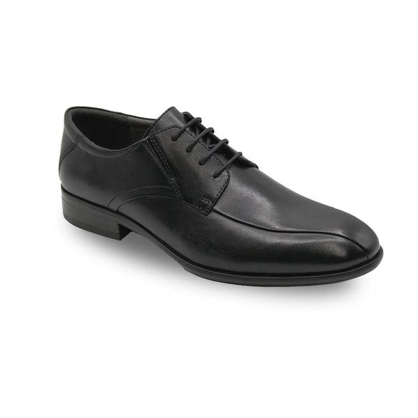 A photo of the Dubarry Derby formal school shoe in Black. Photo shows single shoes side profile.
