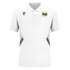 A photo of the Celbridge Tennis Club Mens Rap Polo Shirt in White with club crest on left chest.