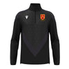 A photo of the CBC Monkstown Park Track Top in Black with school crest on left chest. Front view.