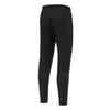 A photo of the CBC Monkstown Park Tracksuit Pant in Black, with school crest on right leg. Side view.