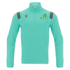 Photo of the Irish Squash 'Gange' 1/4 Zip Tracksuit Top in Turquoise, front-view