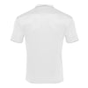 A photo of the Moate Tennis Club 'Draco' Polo Shirt in white. Back view.