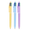 A photo of the BIC Pkt.3 4 Colour Ballpoint Pen Pastel Barrel, assorted pastel individual colours