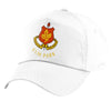 A photo of the Elm Park Tennis Club Baseball Cap in White with Club Crest front center.