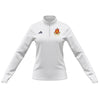 A photo of the Elm Park Ladies Ent 22 MTO 1/4 Zip Top in White. Front View.