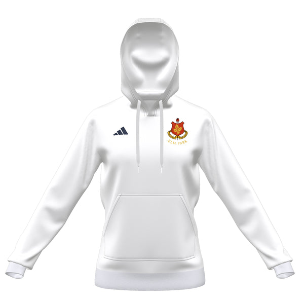 A photo of the Elm Park Ladies Adidas Entrada 22 Hoody in White. Front View