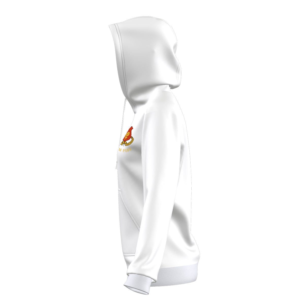 A photo of the Elm Park Ladies Adidas Entrada 22 Hoody in White. Side View