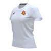 A photo of the Elm Park Ladies Adi Zero MTO Tee in White. Side View.
