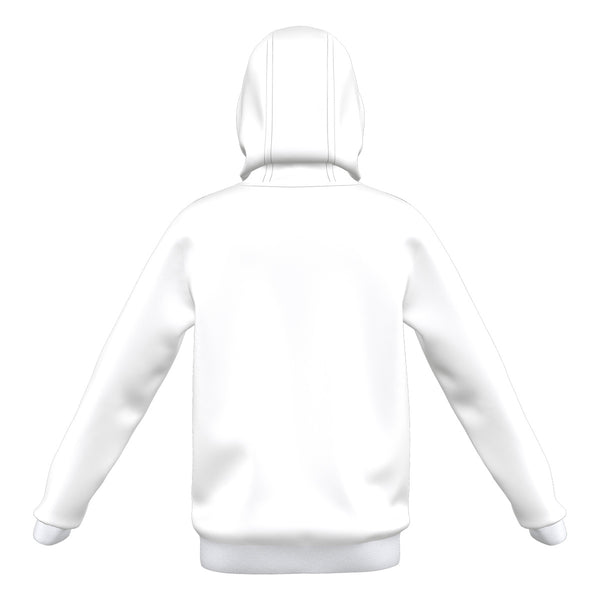 A photo of the Elm Park Adidas Entrada 22 MTO Hoody in White, rear view.