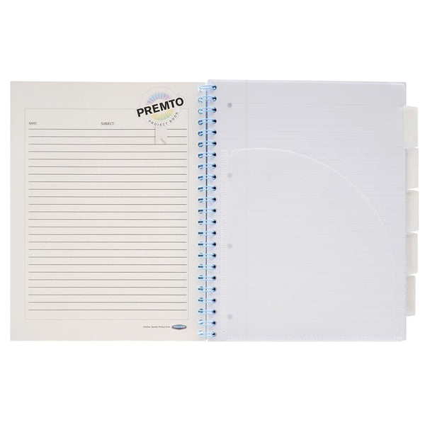 Premto Pastel A4 250pg Subject Wiro Project Book