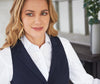 Model wearing Brook Taverner Larissa Ladies Waistcoat in Navy