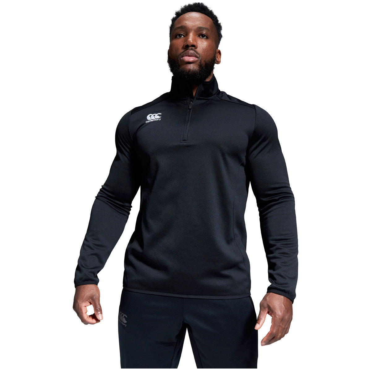 Canterbury Club 1/4 Zip Mid Layer Training Top Black