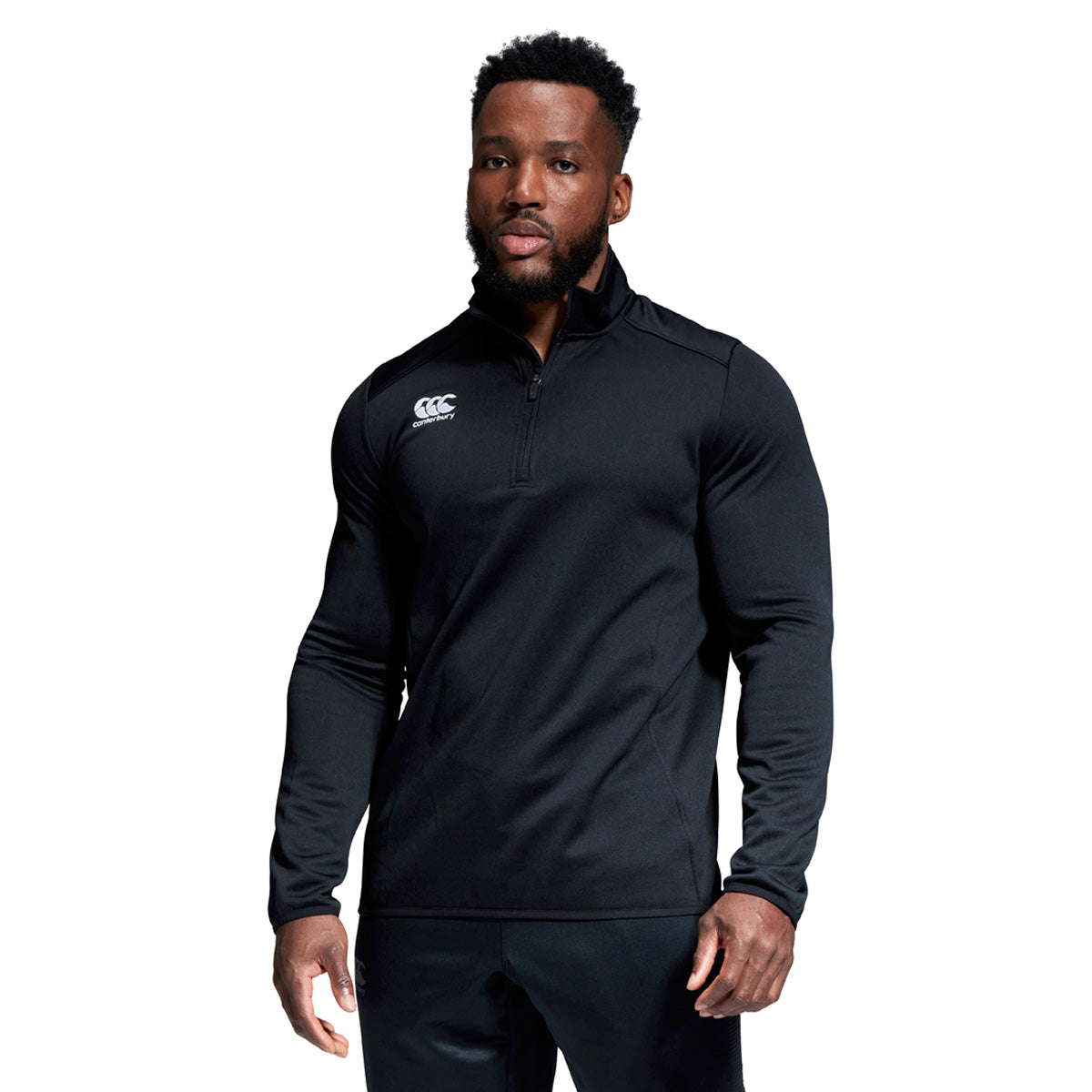 Canterbury Club 1/4 Zip Mid Layer Training Top Black
