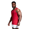 Side profile photo of model wearing Canterbury Club Dry Singlet in Red