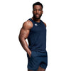 Side photo of model wearing Canterbury Club Dry Singlet in Navy