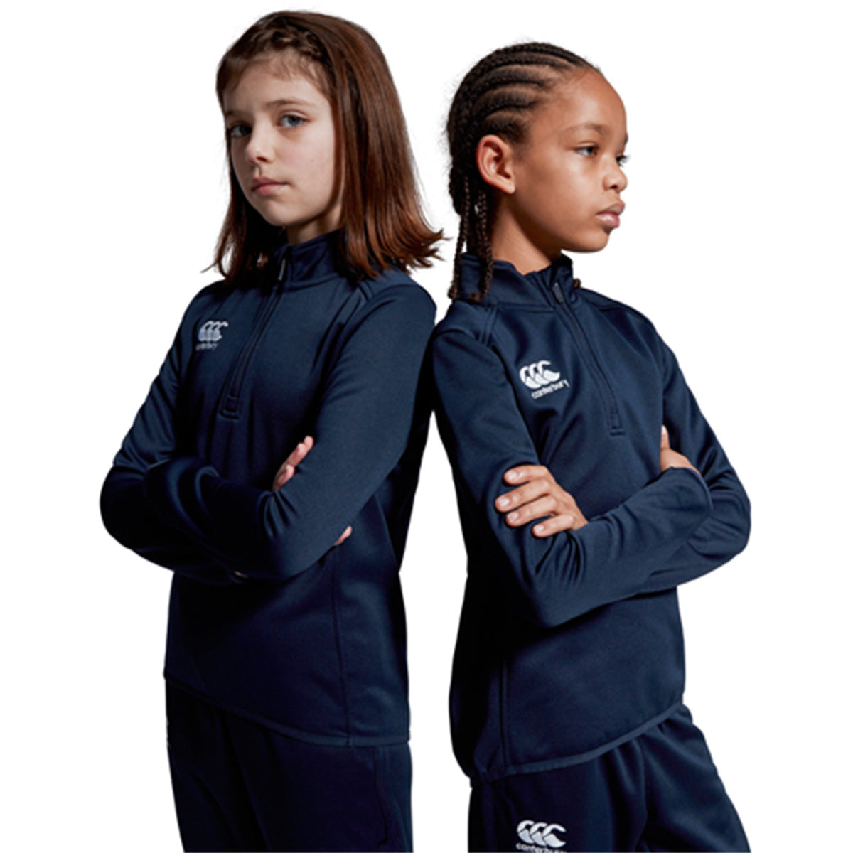 Canterbury Junior Club 1/4 Zip Mid Layer Training Top Navy