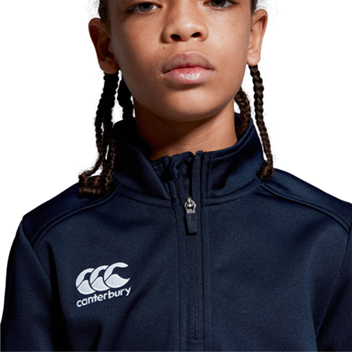 Canterbury Junior Club 1/4 Zip Mid Layer Training Top Navy