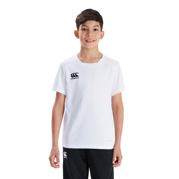Photo of Model wearing the Canterbury Club Dry Tee Junior in White