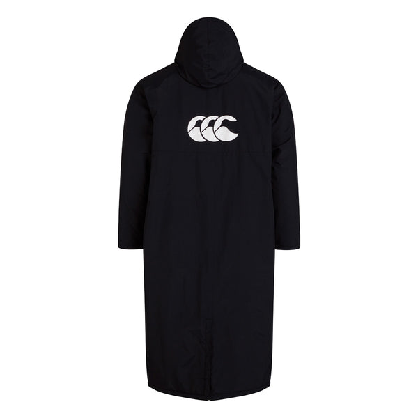 Canterbury Club Subs Jacket in Black, back view