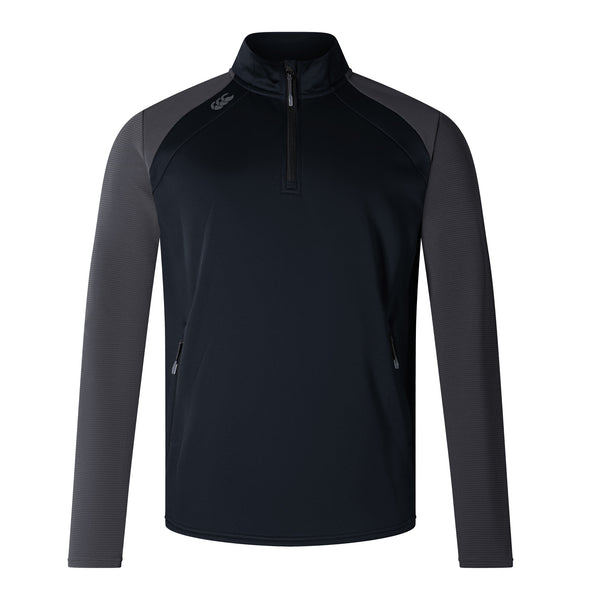 Canterbury Elite 1/4 Zip Top in Black front view