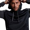 Photo of model wearing the Canterbury Elite Training Hoody Black, model pulling up hood
