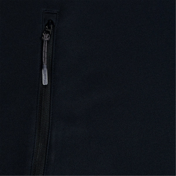 Photo of the Canterbury Elite Training Hoody Black, close up of pocket & zip detail