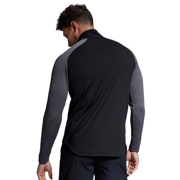 Photo of model wearing Canterbury Mens Elite First Layer Black, back view