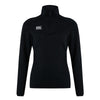 Canterbury Womens Club 1/4 Zip Mid Layer Training Top Black