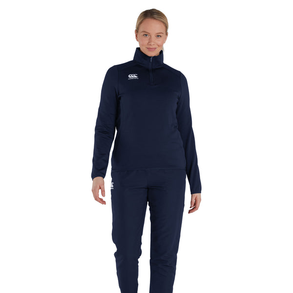 Canterbury Womens Club 1/4 Zip Mid Layer Training Top Navy