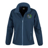 A photo of the Celbridge Tennis Club Ladies Softshell Jacket in Navy with embroidered club crest on left chest.