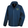 A photo of the Celbridge Tennis Club Mens Softshell Jacket in Navy with embroidered club crest on left chest.