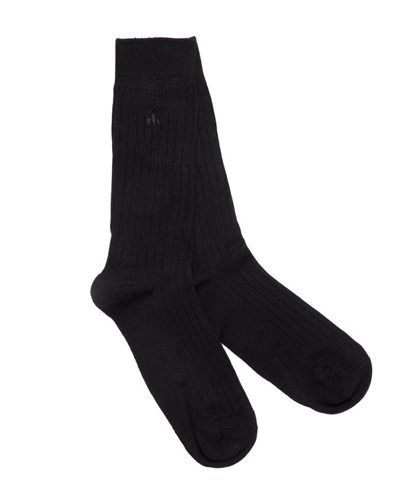 Swole Panda Jet Black Bamboo Socks