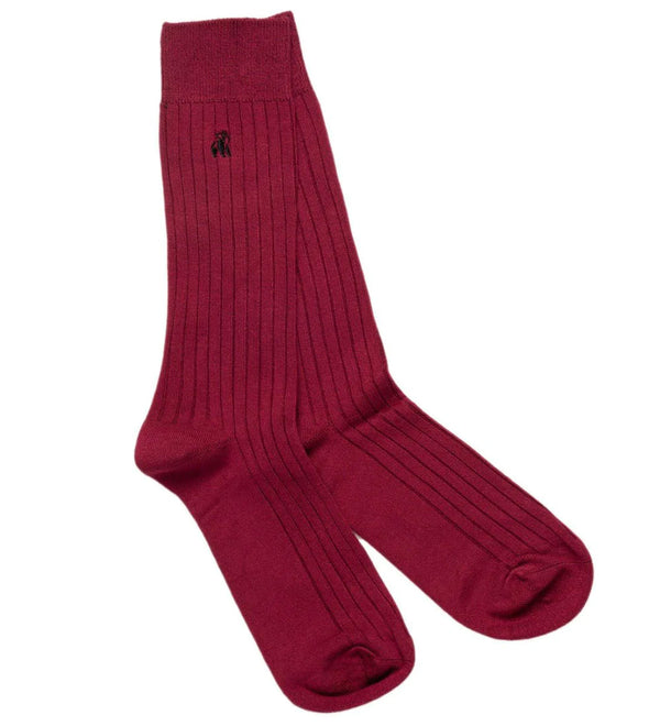 Swole Panda Deep Burgundy Socks