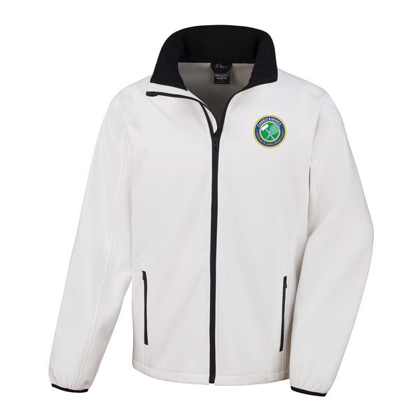 Photo of the Carrickmines LTC Men's Softshell Jacket in White, front