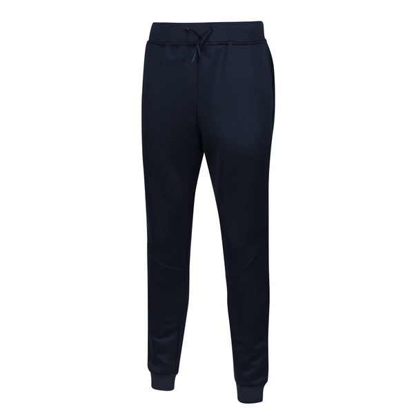 A photo of the Carysfort national School Tracksuit Pant in Navy, front view