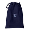 A photo of the Hedley Park Shoe Bag in Navy with embroidered School Crest