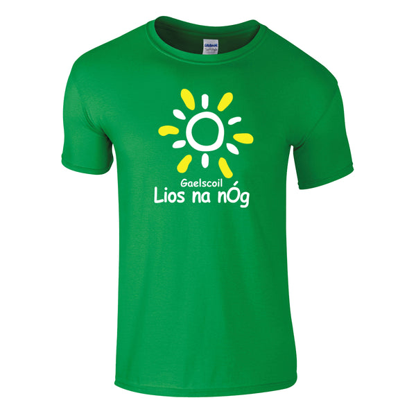 Photo of the Lios na nÓg Junior T-Shirt in Green, front view