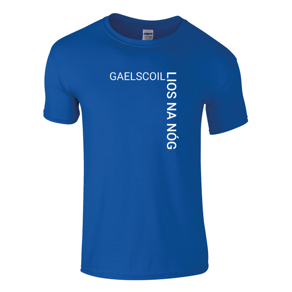 Photo of the Lios na nOg Senior T-Shirt in Blue, front view
