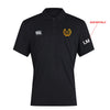 A photo of the Seapoint RC Mens Polo in Black, with embroidered club crest on left chest. Add initials