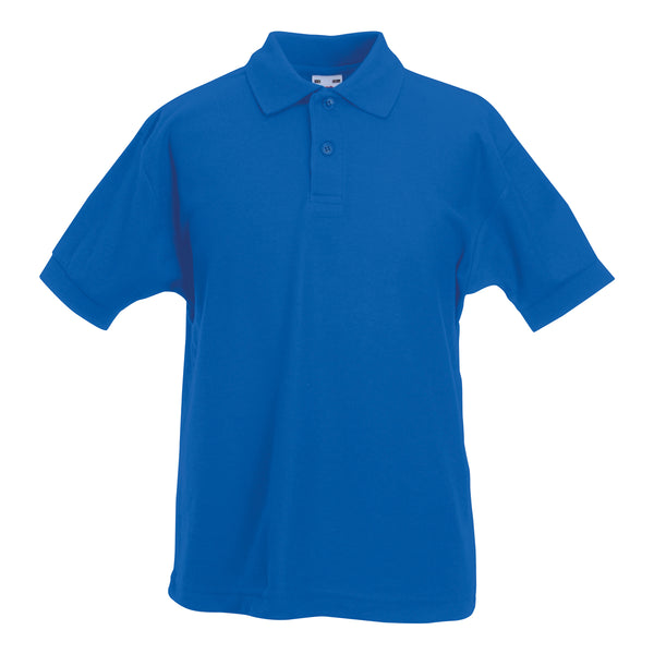 A photo of the Kid's Polo Shirt (Royal Blue)