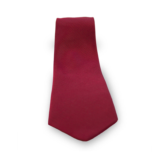 Pictured is a close up of the St. Mary's Booterstown Self Tie in Red