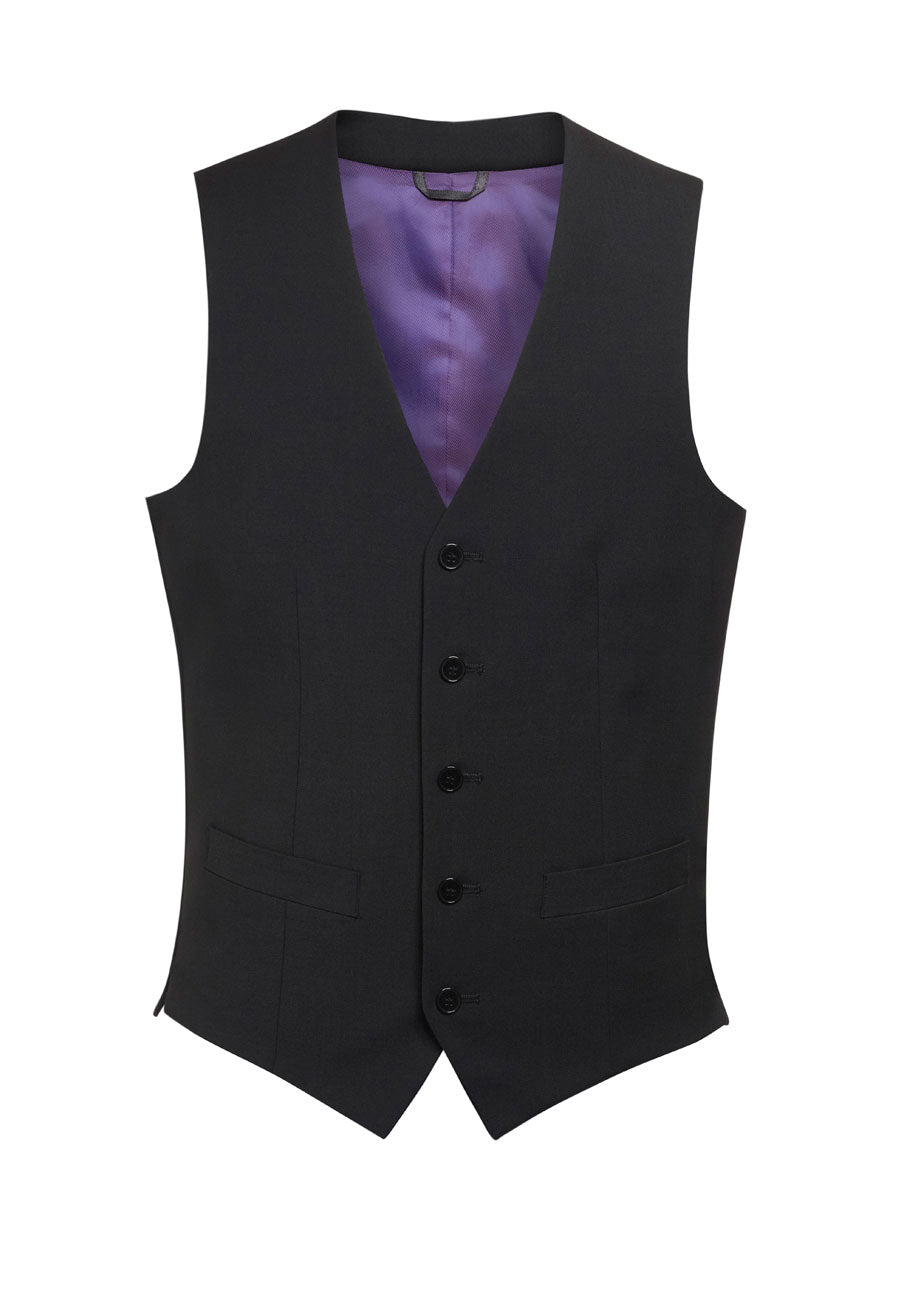 Brook Taverner Busso Mens Waistcoat in Black