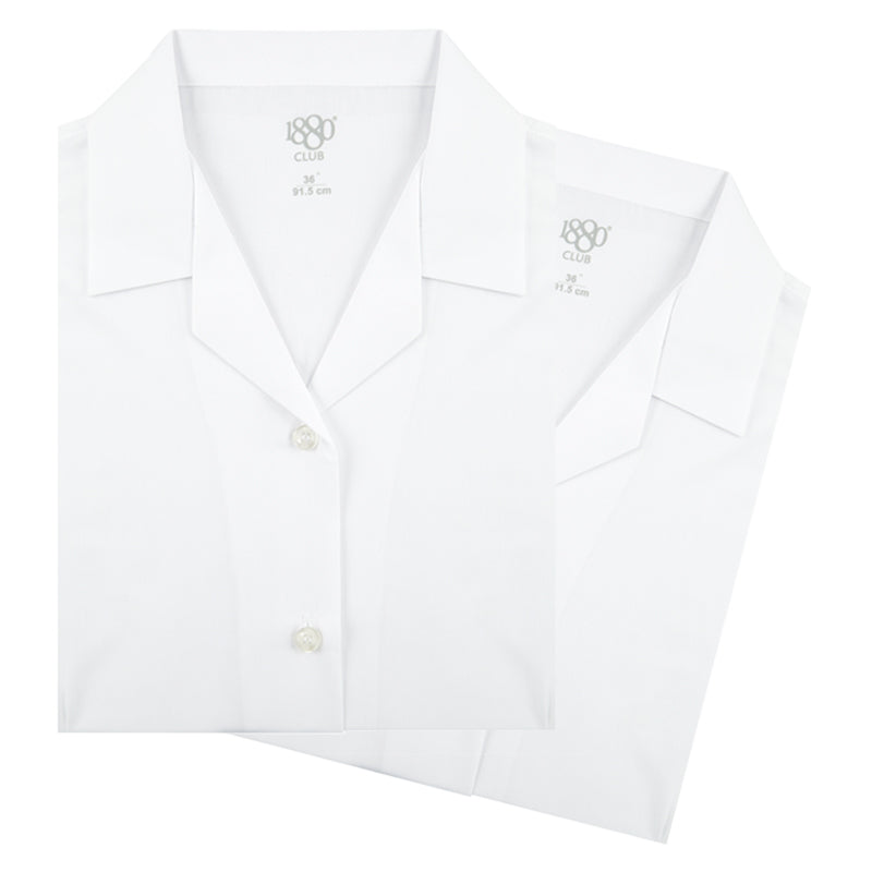 1880 Girls' White Revere School Blouse (2 Pk)
